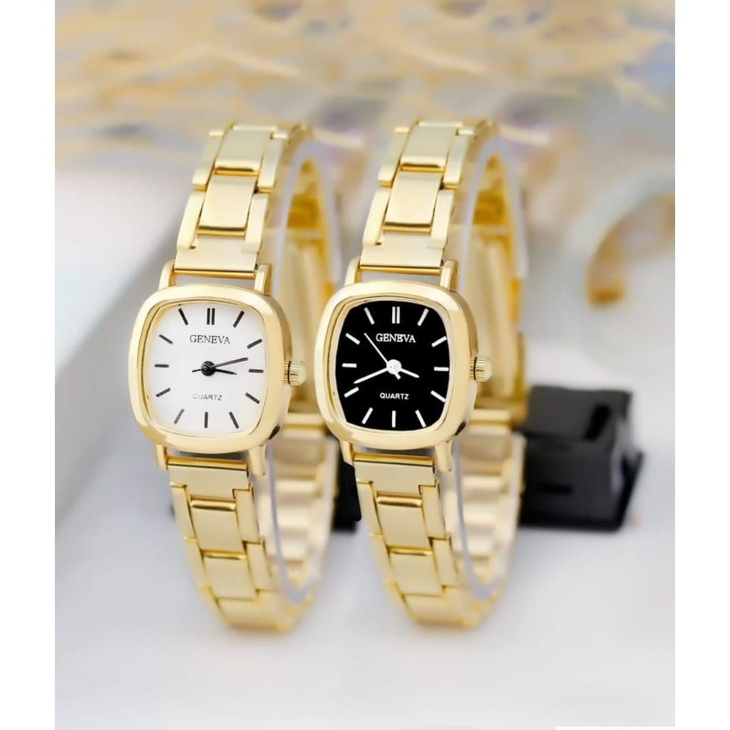 jam tangan wanita rantai warna kuning gold