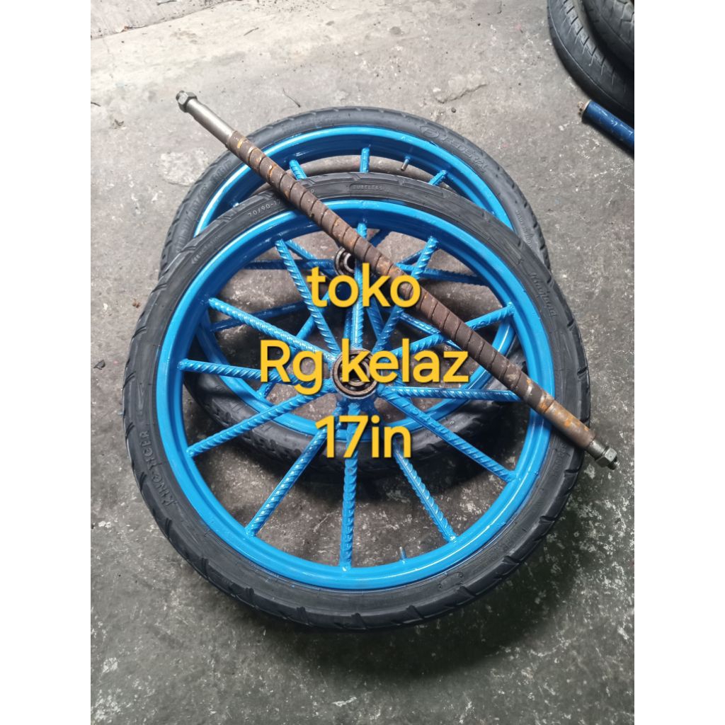 RODA GEROBAK RING 17 PALANG 6. BESI 13MM 1SET