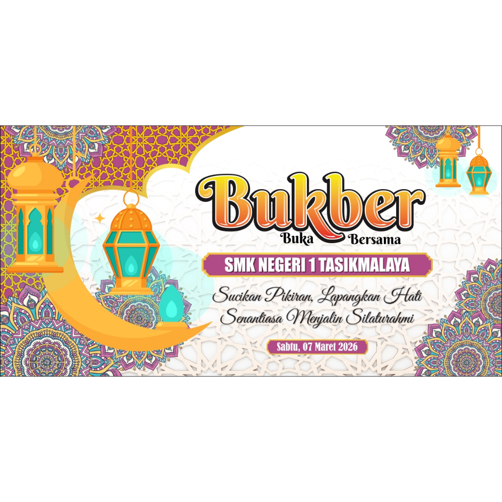 Banner Bukber Banner Buka Bersama Spanduk Marhaban Ya Ramadhan / Banner Marhaban Ya Ramadhan / Spand