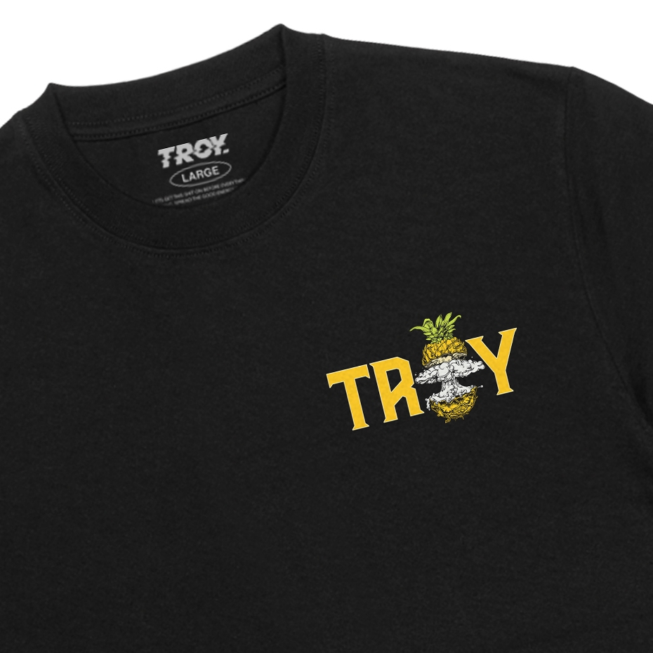 Troy Company Tshirt Black Nanaso - Kaos Lengan Pendek Kaos Hitam MTD 3521