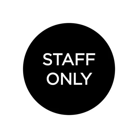 Staff Only | Sign Board Akrilik | Staff Only Sign Label Papan Tulisan Akrilik Staff Only