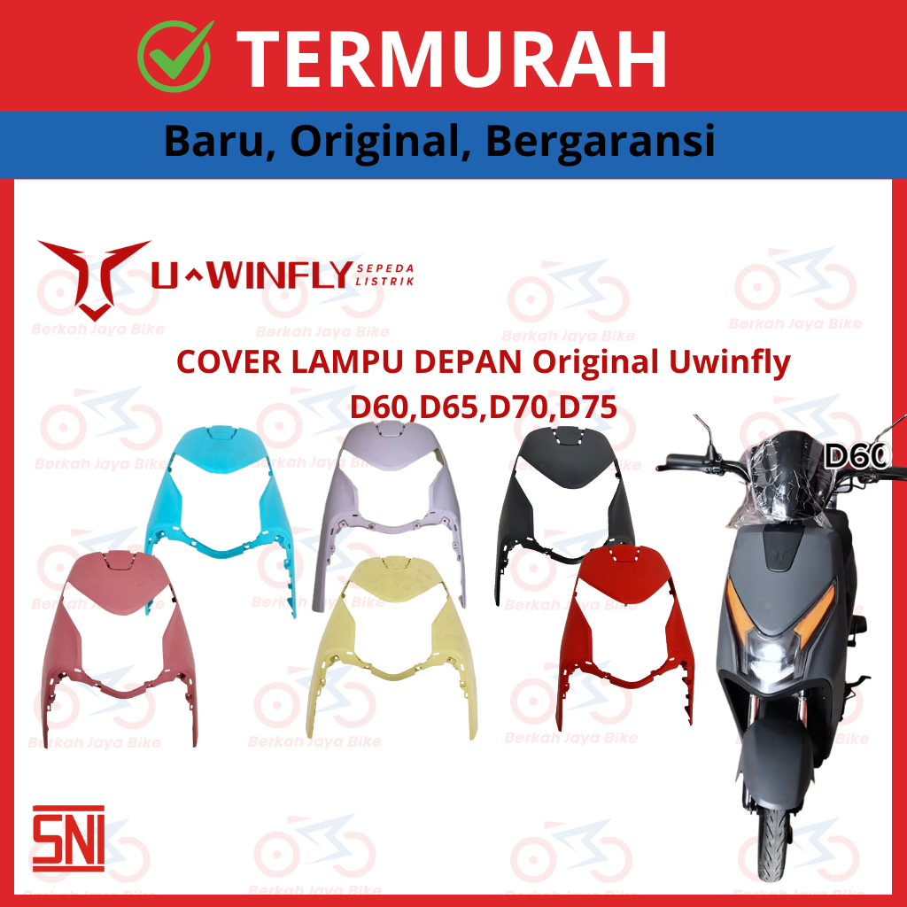 Cover Lampu Depan Sepeda Listrik Uwinfly D60/ D65/ D70/ D75 Original
