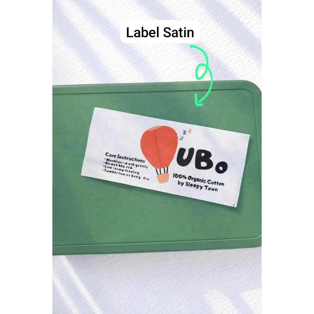 Label Baju Gratis Potong Laser Pita Label Satin / Pita Jadi Besar Baju Kain Satin Emerald Blue