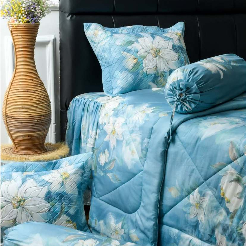 Soraya Bedsheet Set Bedcover Rimple Katun Jepang Uk. 180x200x30cm