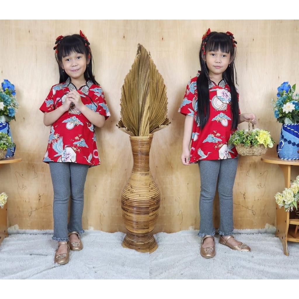 ATASAN ANAK PEREMPUAN/ATASAN IMLEK ANAK PEREMPUAN/ ATASAN BATIK ANAK /ATASAN CONGSAM ANAK PEREMPUAN