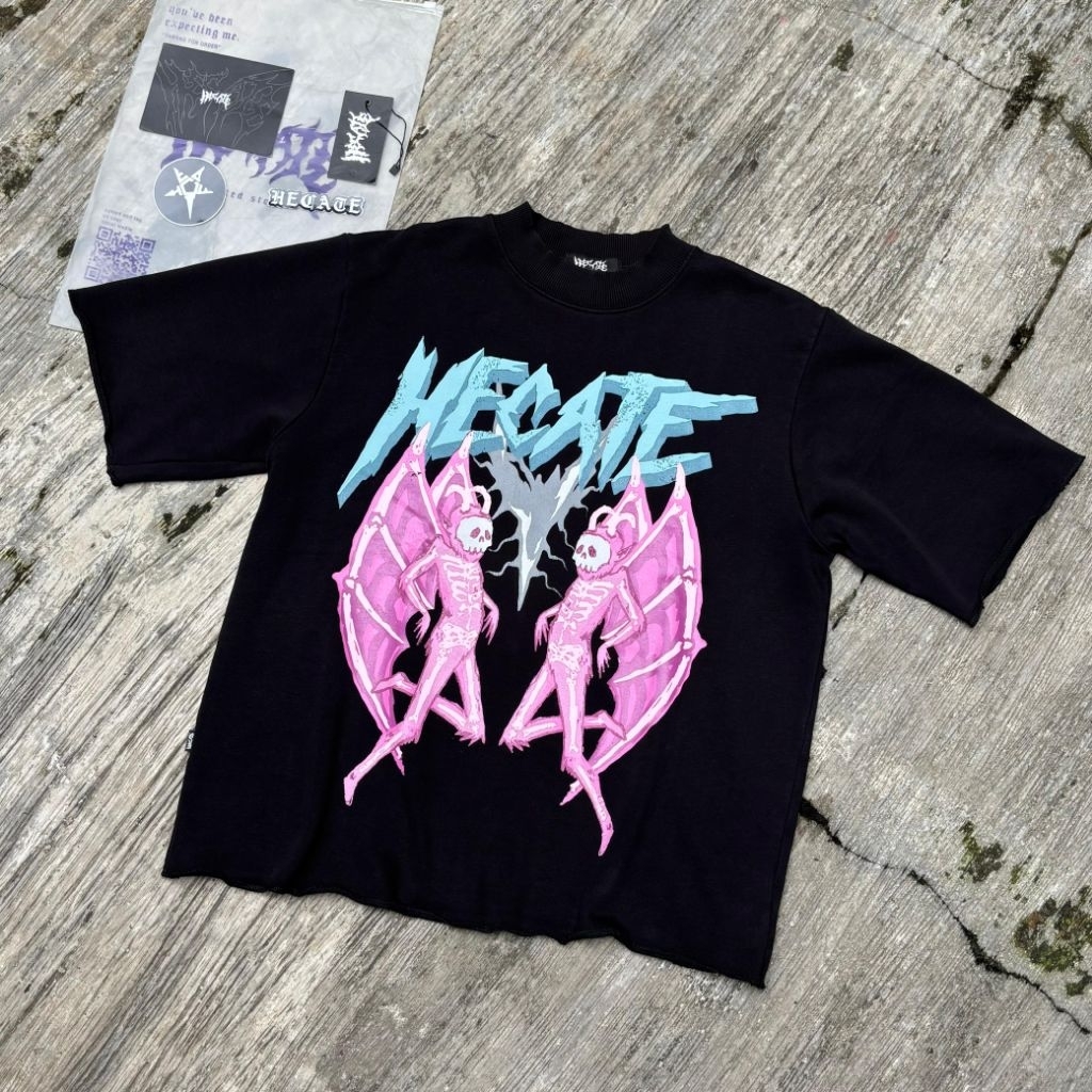 HECATE DROP 12 Baby Terry Unfinished Oversized Tee Tshirt Kaos Size L Second ORIGINAL