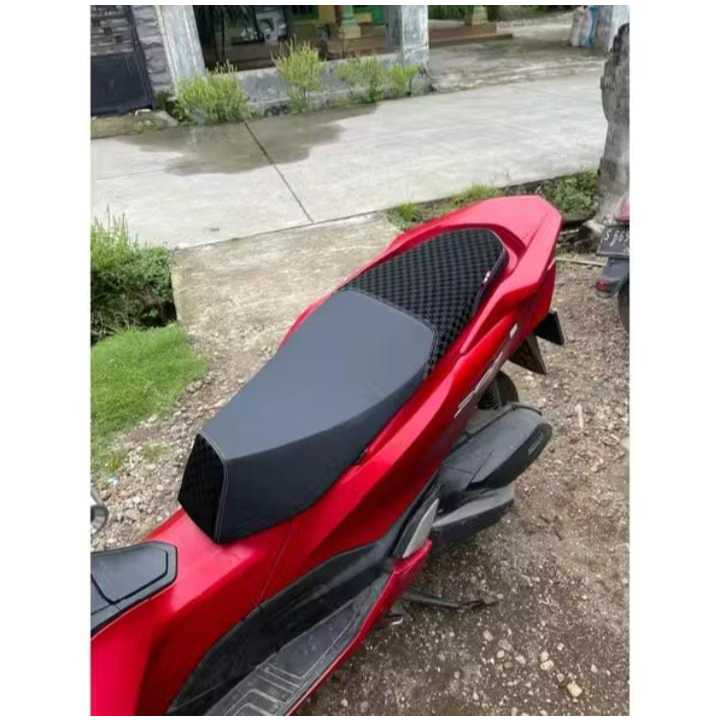Set Jok PCX 150/160 Model Slim Kulit Mbtech/Amplas Mix Catur 3D-sudah dipapas tulang