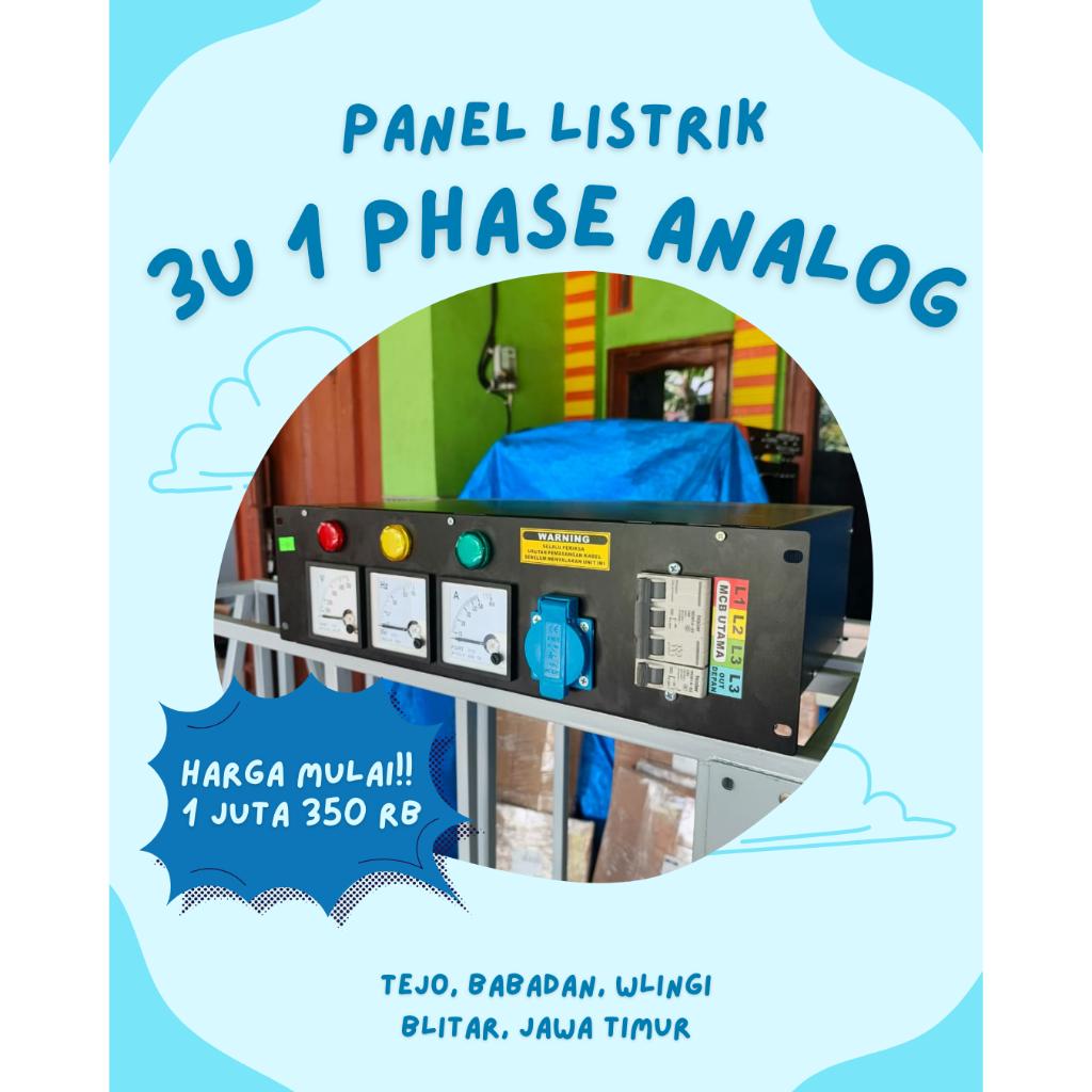 Panel Listrik 3U 1Phase Analog
