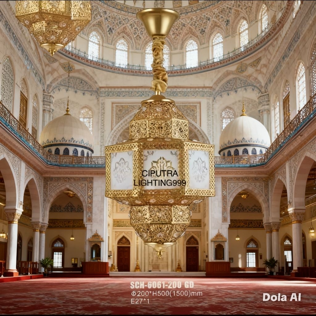 Lampu Gantung Hias Teras Klasik Turki Masjid 1 Lampu Diameter 20 Cm Mewah