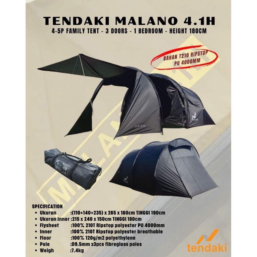 tendaki malano 4.1H frame fiberglass 4