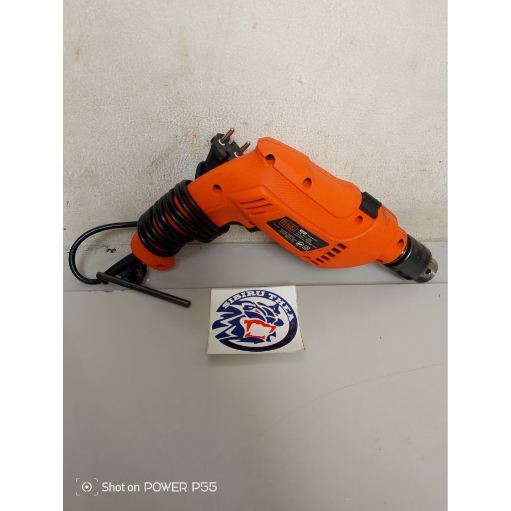 bor listrik black+Decker 13mm hd555 second baik