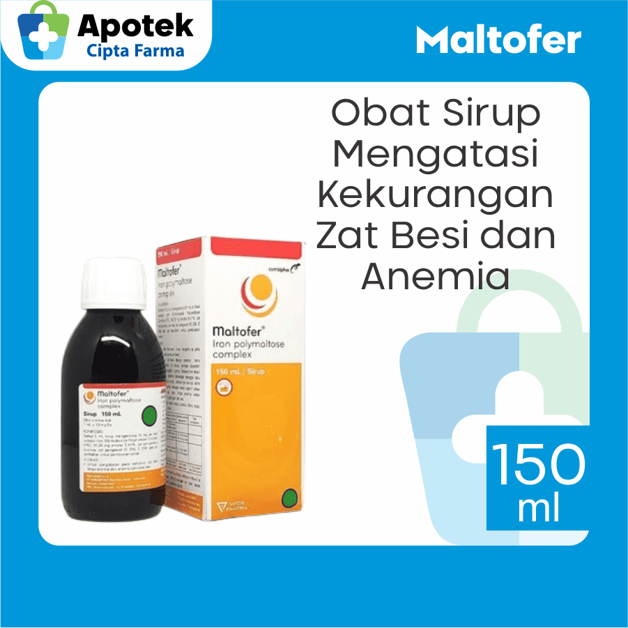 Maltofer Sirup 150 ml Iron Polymaltosa Complex Zat Besi Vitamin Zat Besi Anak Zat Besi Ibu Hamil Oba
