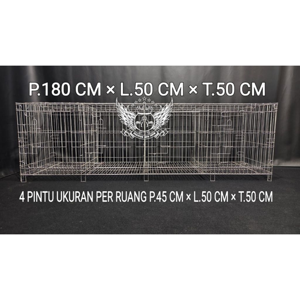 KANDANG AYAM 4 PINTU P.180 CM × L.50 CM × T.50 CM BOX PEMBESARAN DOC AYAM DOD BEBEK BURUNG DARA