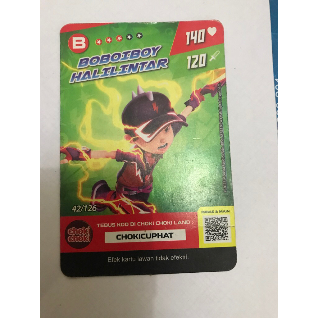 kartu monsta boboiboy halilintar