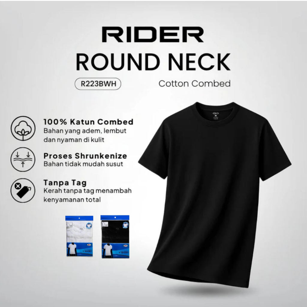Kaos Oblong Rider T-Shirt Oblong Rider Ukuran S-XXL