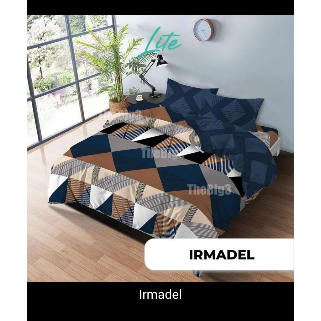 SPREI PREMIUM - Kintakun Lite - Set Sprei dan Bed Cover_Microtex 180x200 dengan Bahan Lembut dan Rin