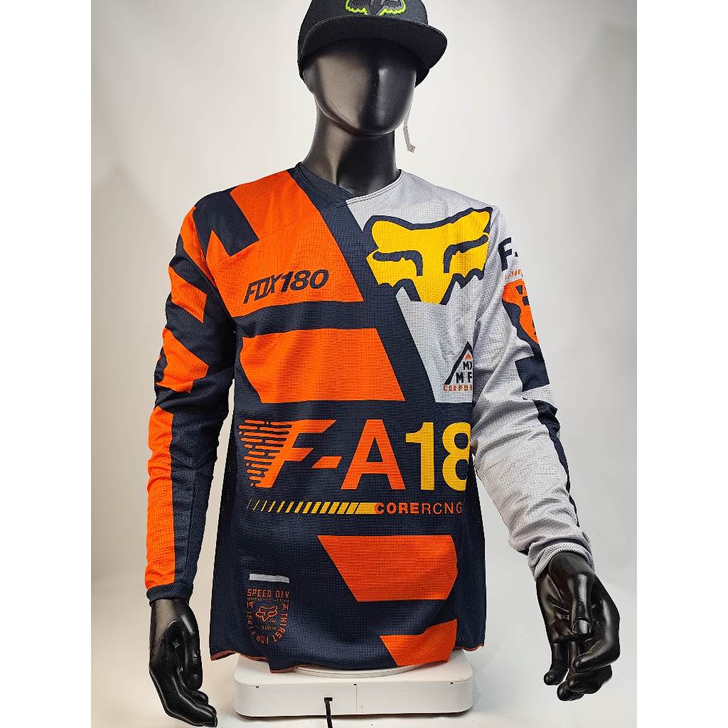 Fox 180 Sayak Orange Jersey Original Motocross Trail Dewasa