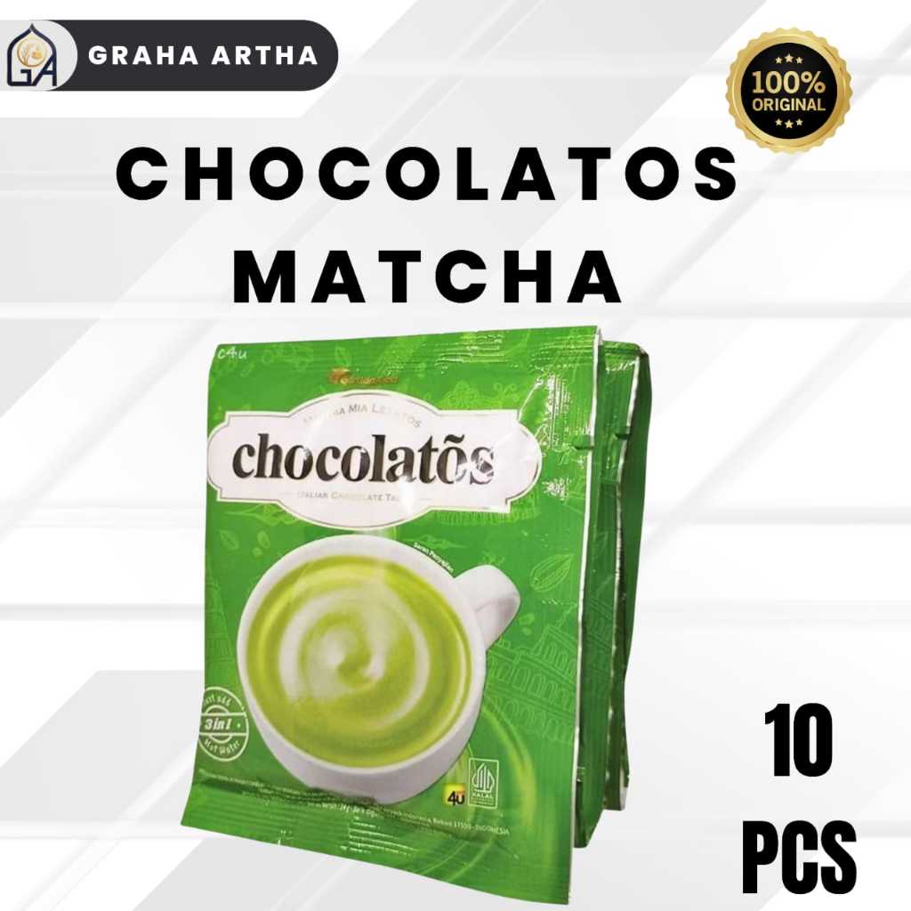 CHOCOLATOS DRINK RENCENG 10 PCS  BUBUK MATCHA RENCENG/Chocolatos Drink 10 sachet /renceng