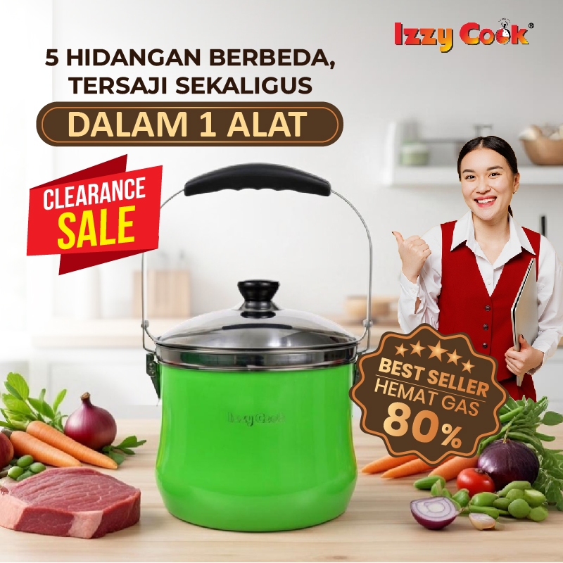 Izzy Cook - Alat Dapur Peralatan Masak Magic Saver Cooker Double Wall Masak Tanpa Api Hemat Gas 7L S