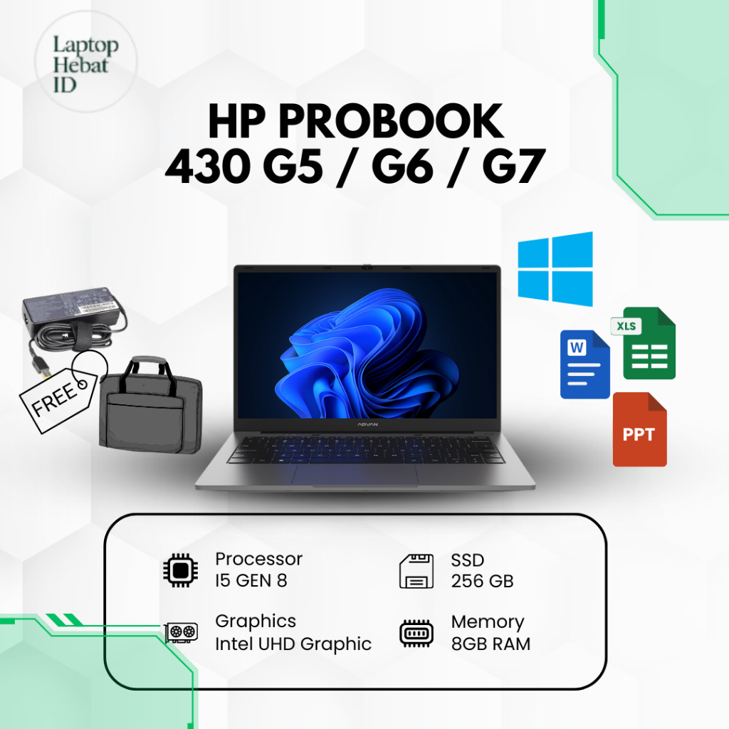 [ LAPTOP HEBAT ] LAPTOP HP PROBOOK 430 G6 I5 GEN 8 RAM 16GB SSD 512GB MULUS SIAP PAKAI