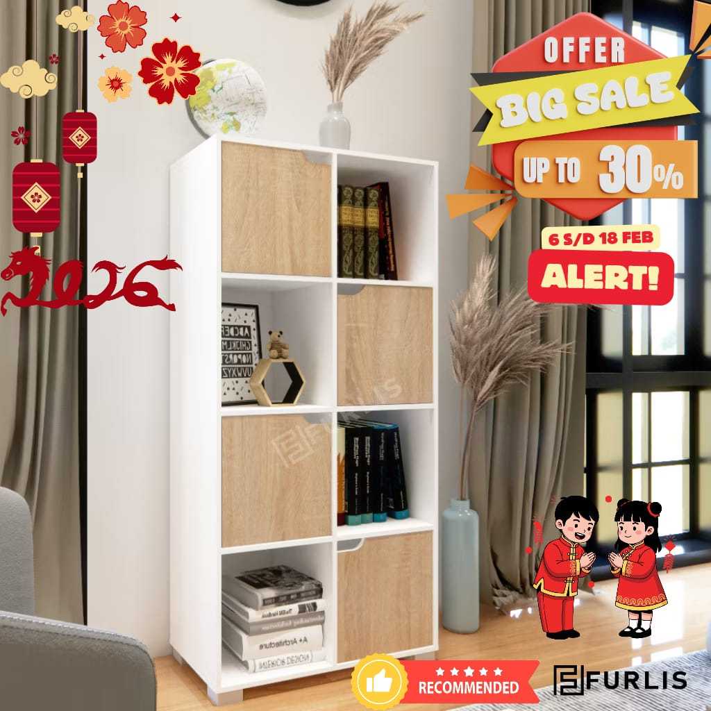 Rak Buku Tutup / Rak Serbaguna / Rak Buku / Rak Kantor / Rak Ruang Kerja / Rak Kayu Minimalis / Rak 