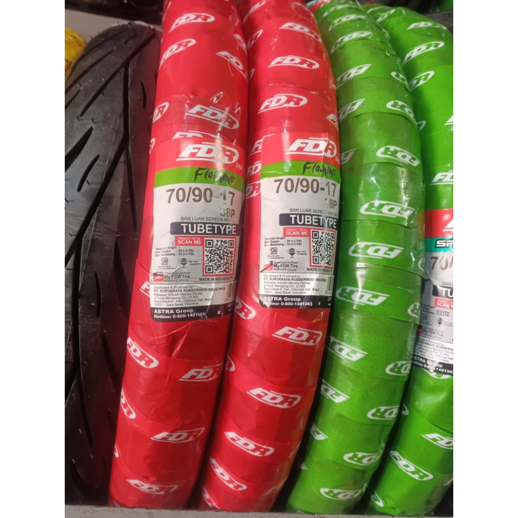 Ban luar Supra fit/X depan merk FDR tubetype