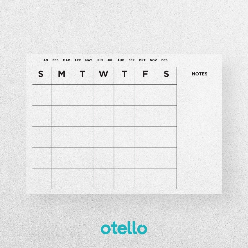 Monthly Planner Akrilik Wall Planner Dinding Schedule Board Jadwal Otello Acrylic Agenda