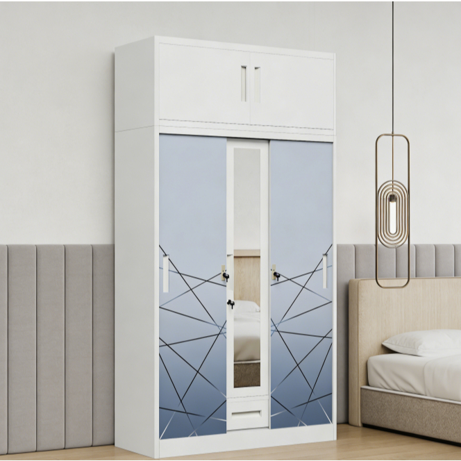 LEMARI BAJA 3 PINTU ANTI RAYAP & BAU - AMAN UNTUK BAYI/ANAK Free Formalin, Kuat & Awet