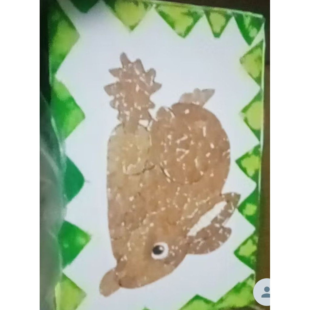 kolase cangkang telur gambar kelinci