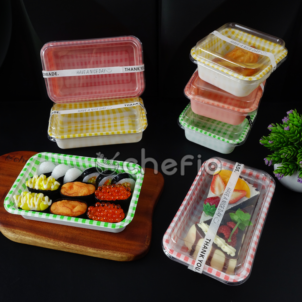 Mika Korea Cake Box Dessert Kotak Kue Donat Roti Bento Lunch Hampers