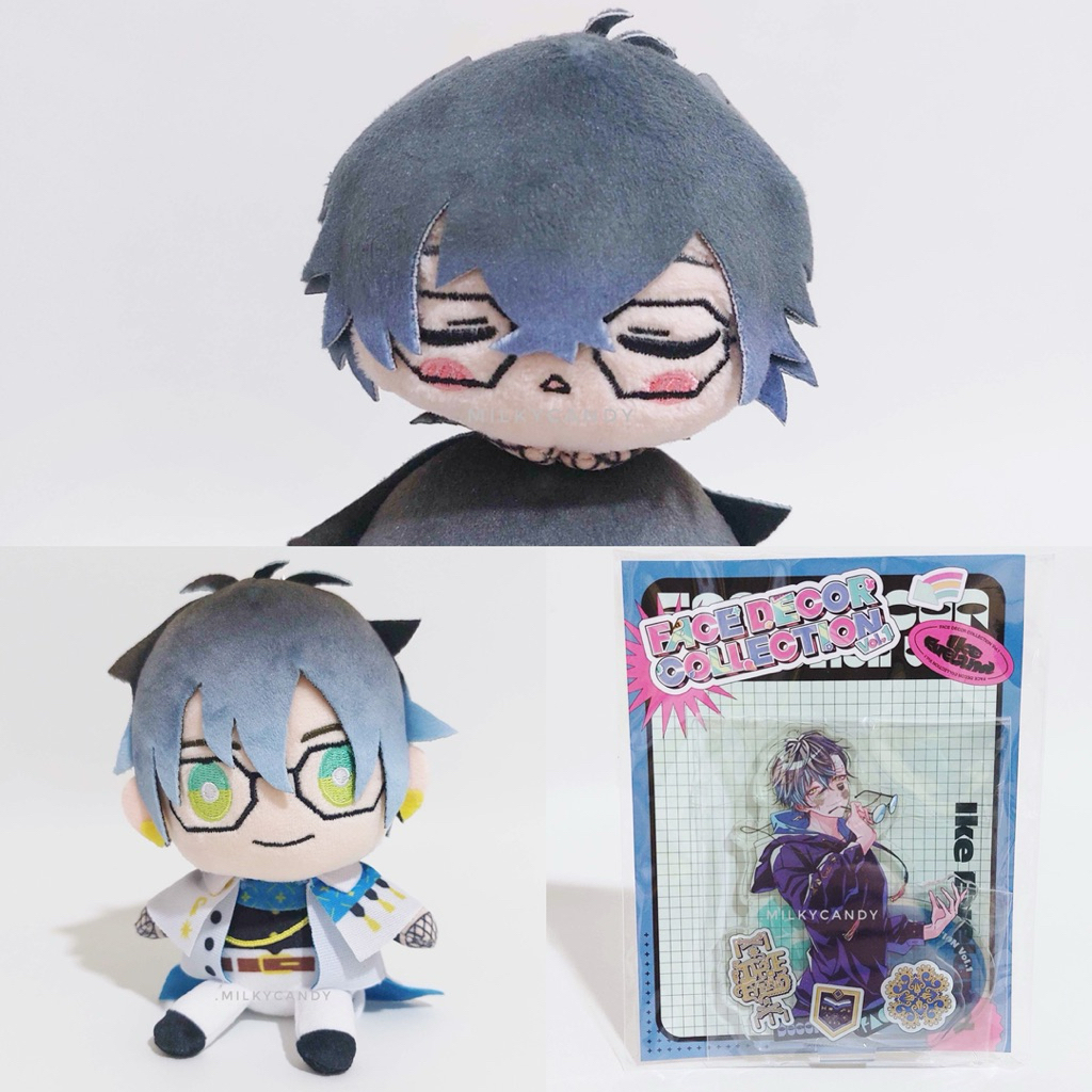 Nijisanji EN ike eveland nijinui ohiruneko acrylic stand face decor plushie nuigurumi doll luxiem vt