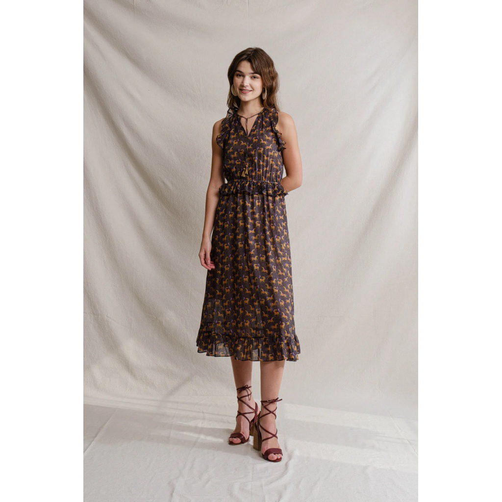 Bahagia Baha Gia Ivana Dress in Black Kuda size S