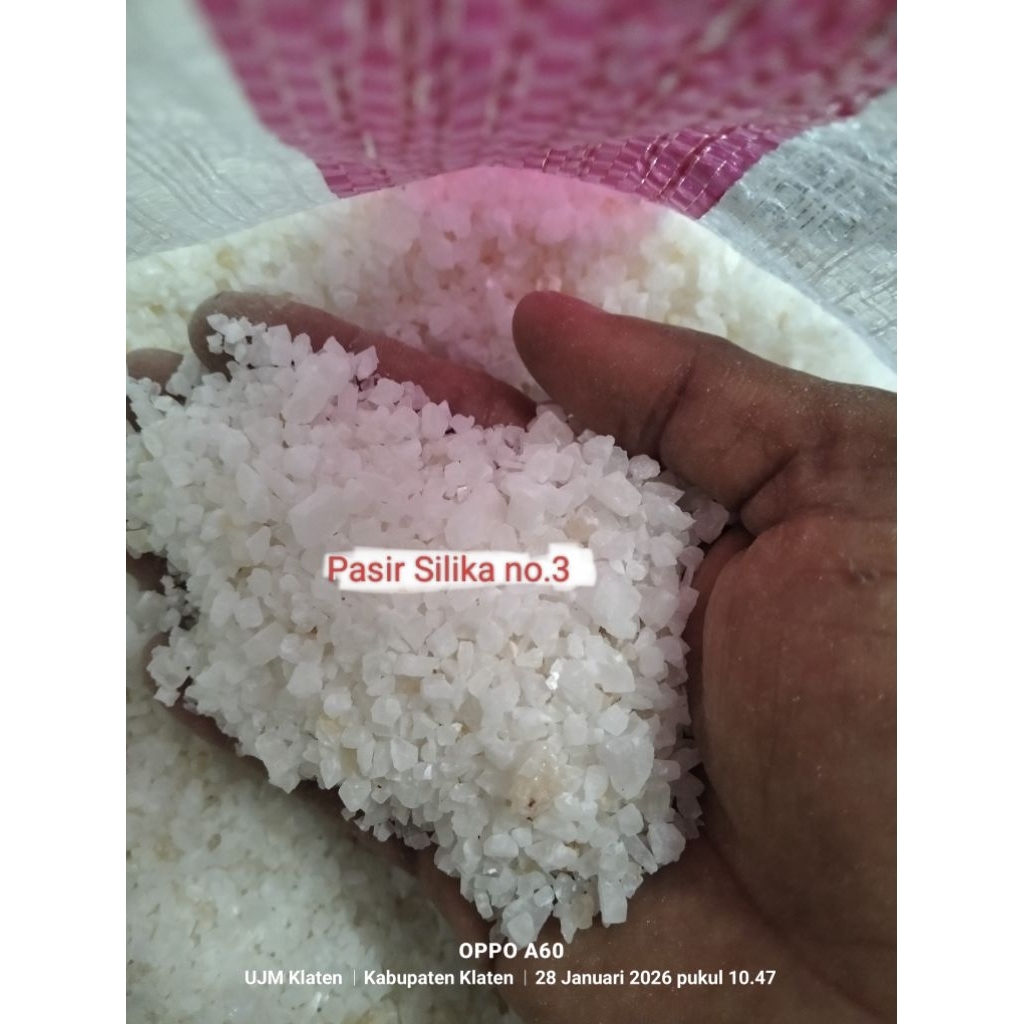 (3 mm) Pasir Silika Kasar 5 kg untuk Media filter air/IPAL/Media Filter Air Minum/Dekorasi Taman/Han