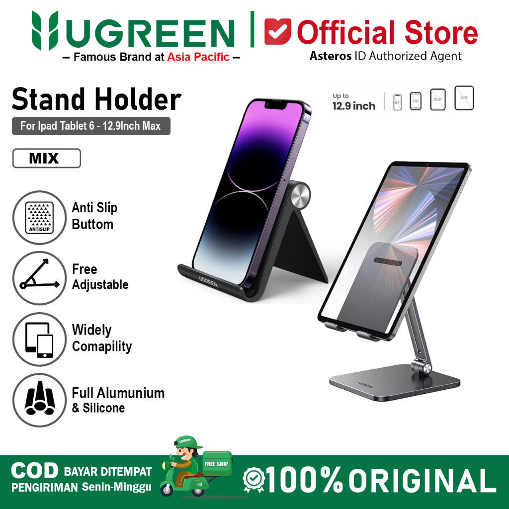 UGREEN Stand Holder Portable Dudukan Untuk Handphone, Tablet, Ipad