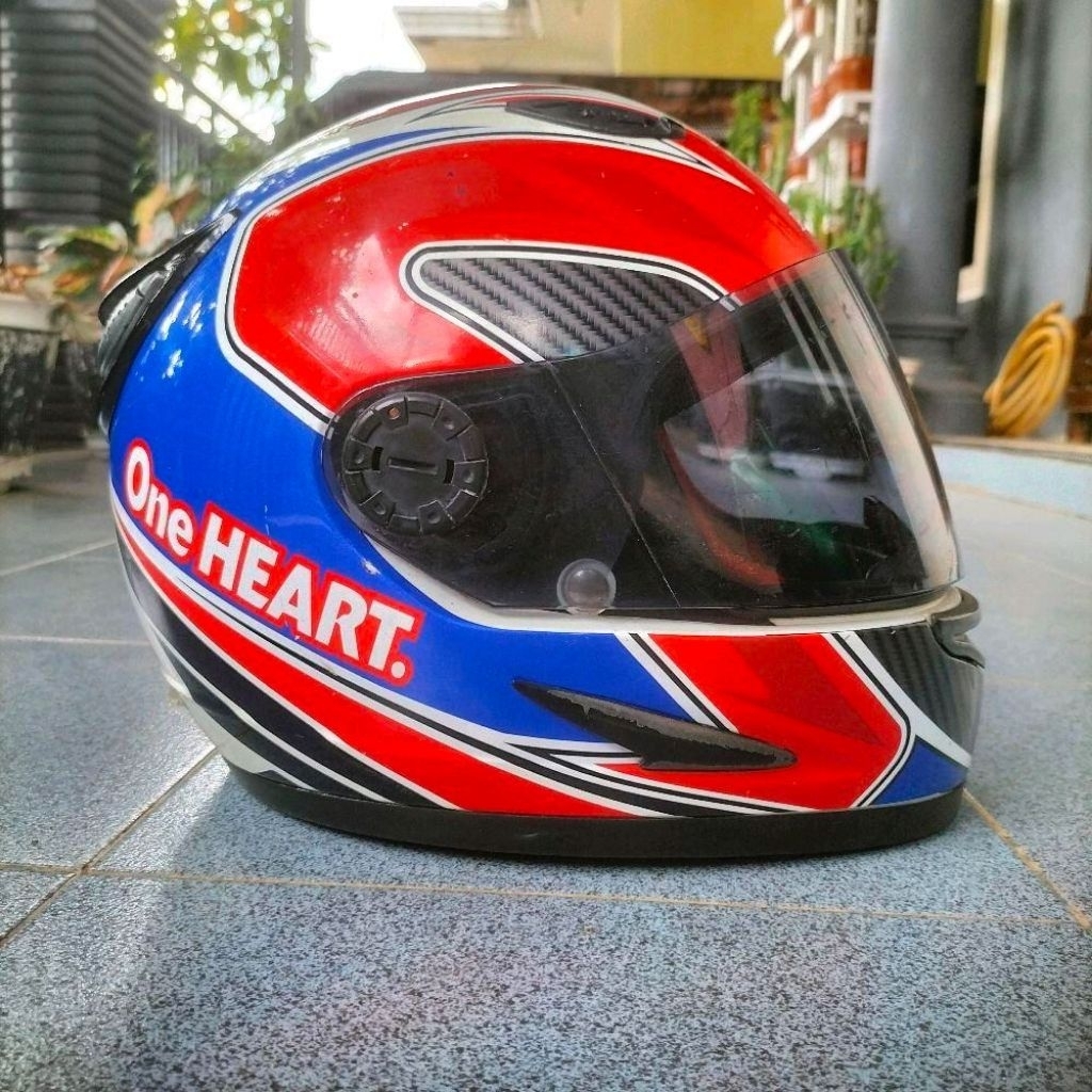 Helm Honda HRC Cargloss Original AHM Helmet Full Face Vintage Rare