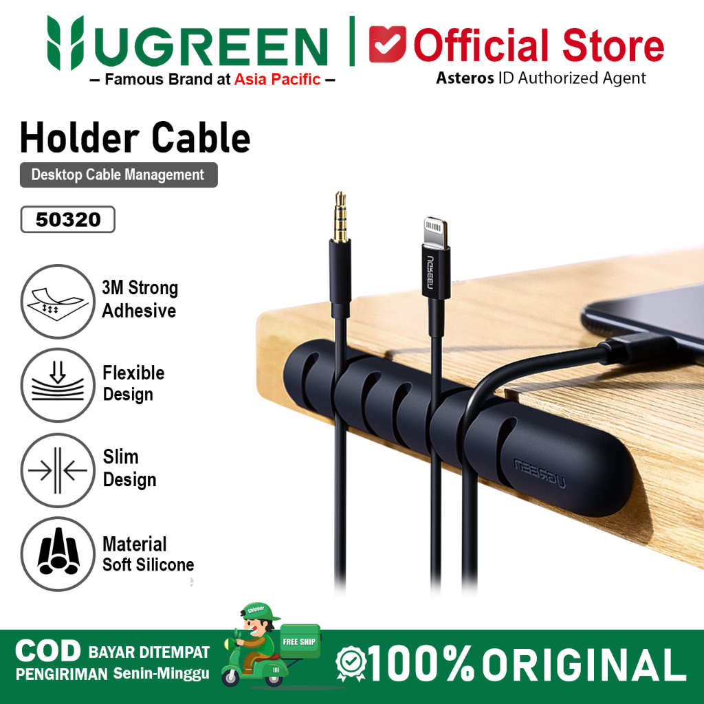 UGREEN Penjepit Klip Kabel Data Cable Holder Organizer 50320