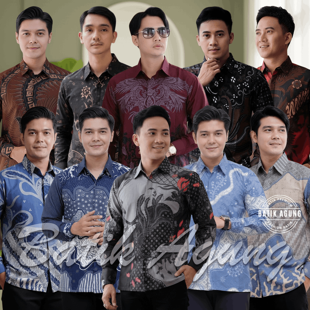 Seragam Batik Kondangan Nikahan Wisuda Tunangan Lamaran Lengan Panjang Keluarga Pria Modern