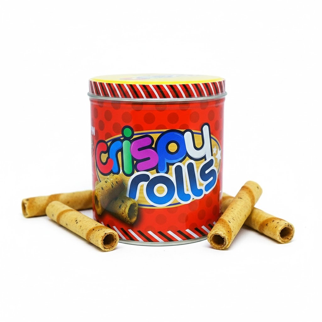 NISSIN Crispy Roll 300gr Egg Roll Kaleng