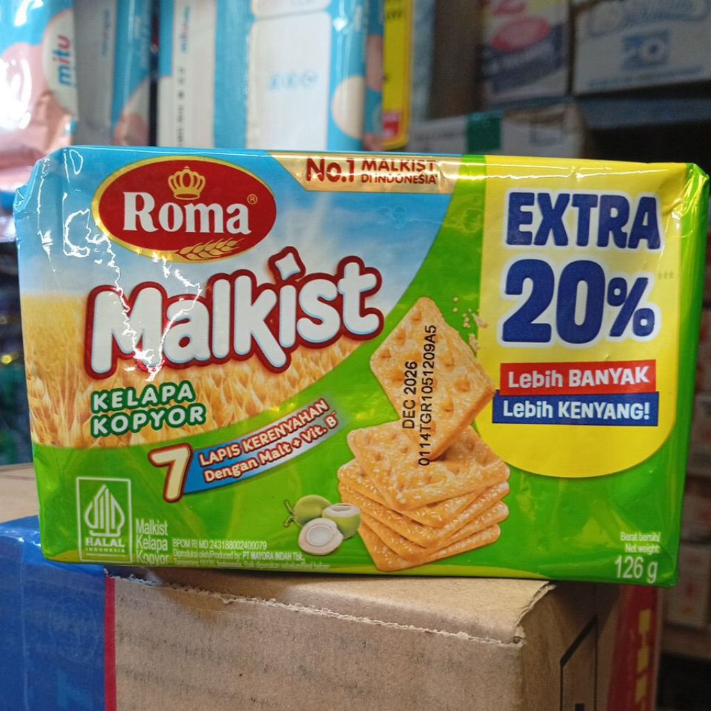 biskuit roma Malkist kelapa kopyor 126 gram