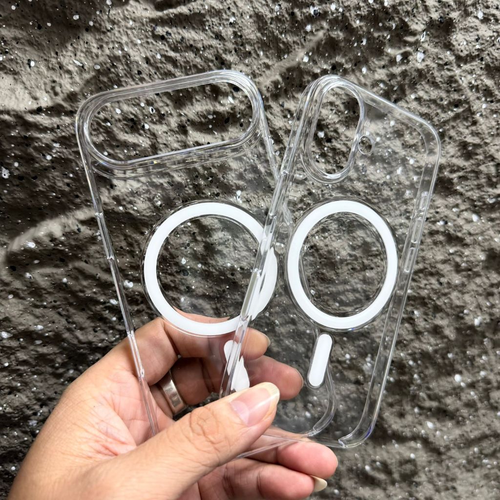 PREMIUM Clear Case Magsafe Animation Iphone 17 Pro Max | 17 Pro | Air Hard Cover Casing Magnetic Ani