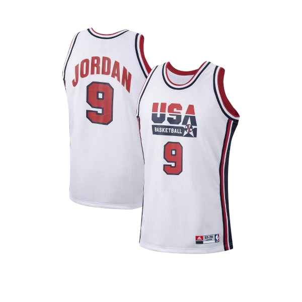 JERSEY BASKET JORDAN #9 TEAM USA 1992 PUTIH