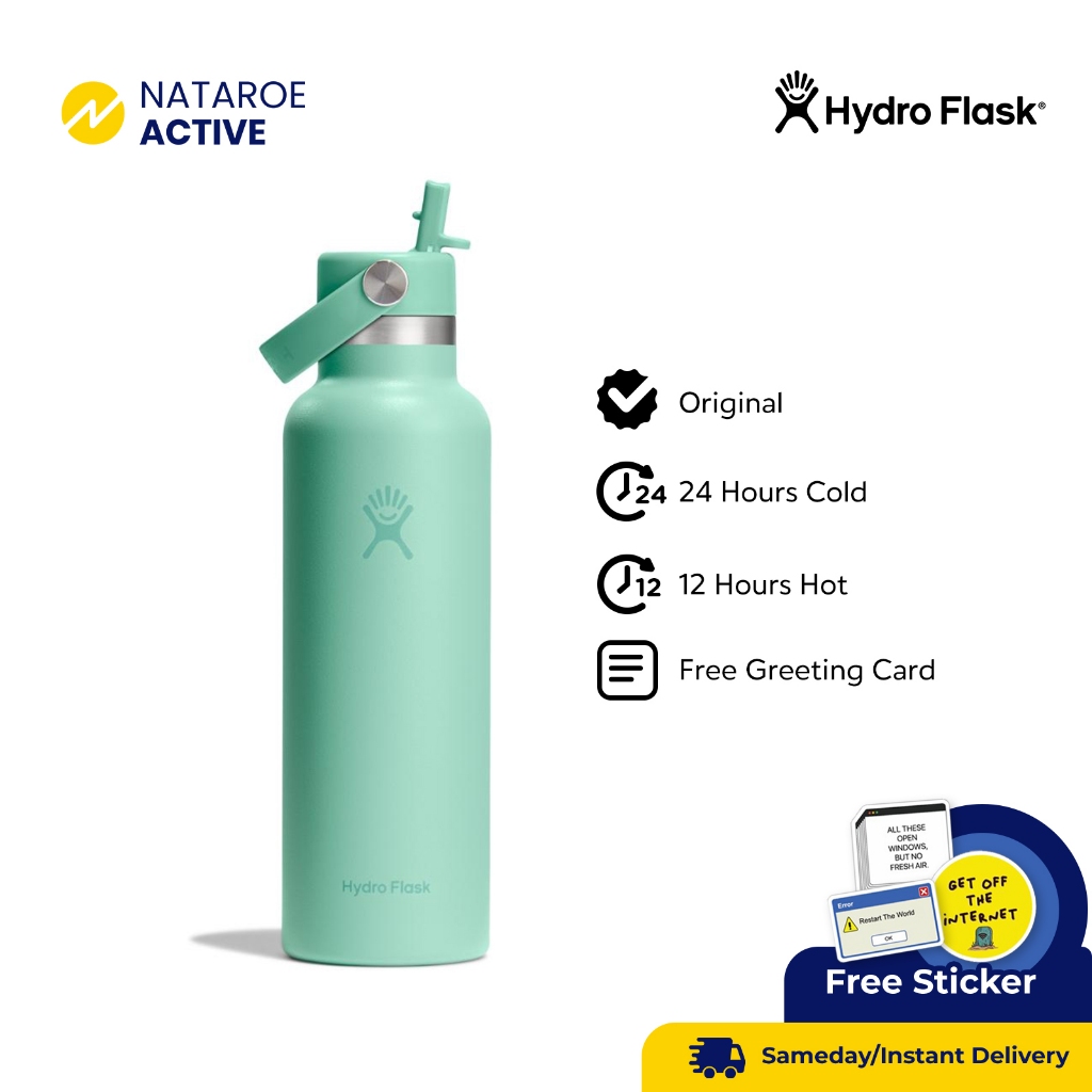 Hydro Flask Tumbler 21oz Standard Mouth Flex Straw Cap - Mermaid Green