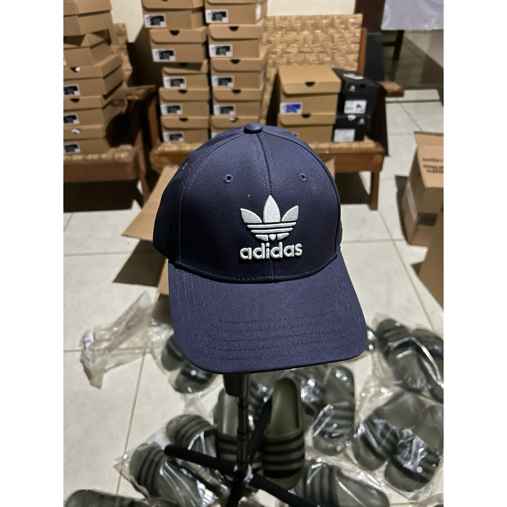 TOPI PRIA WANITA ADIDAS TREFOIL NAVY