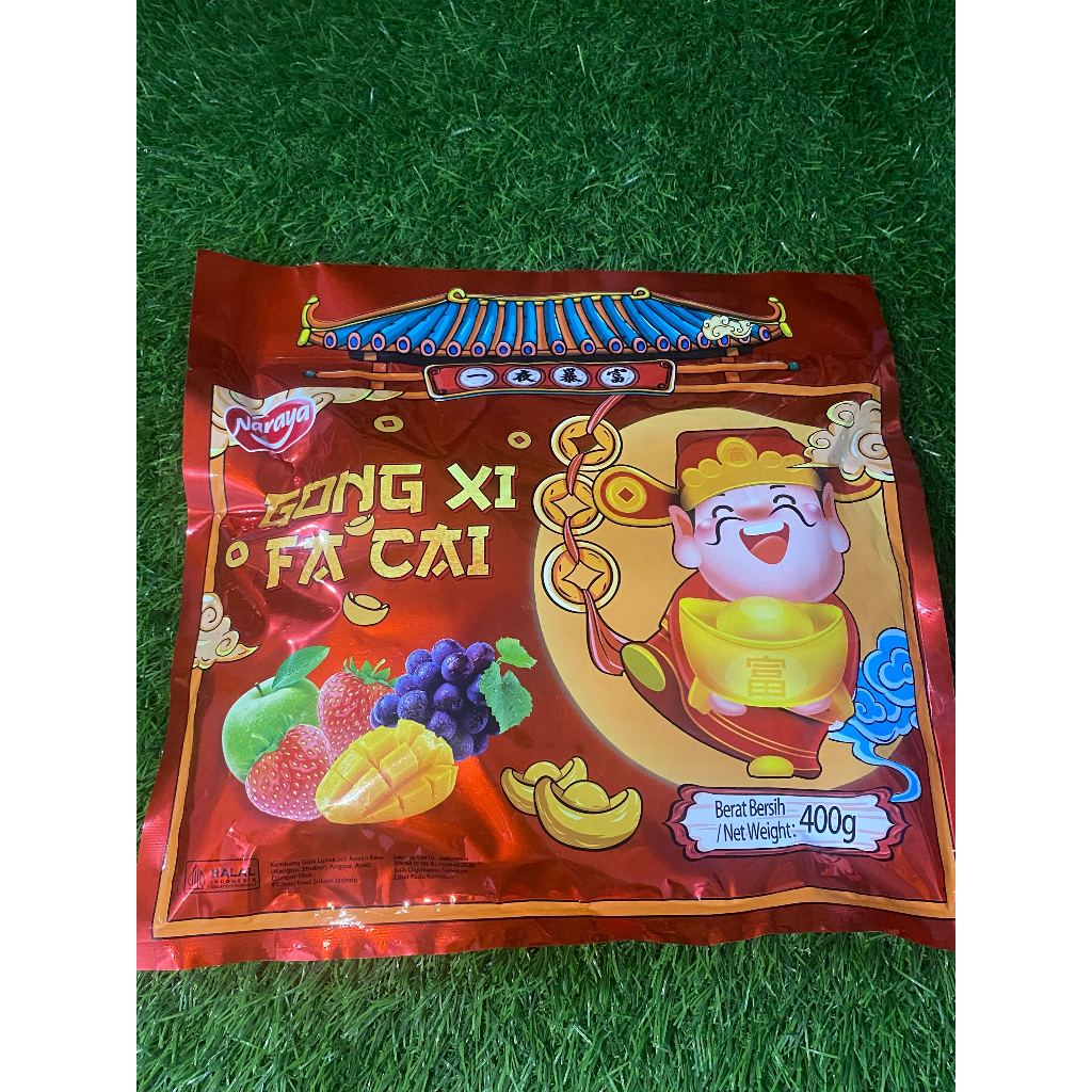 Permen Naraya Assorted Jelly Fruity Candy Halal Edisi Imlek 500 Gram / 400 Gram - Permen Lunak Aneka