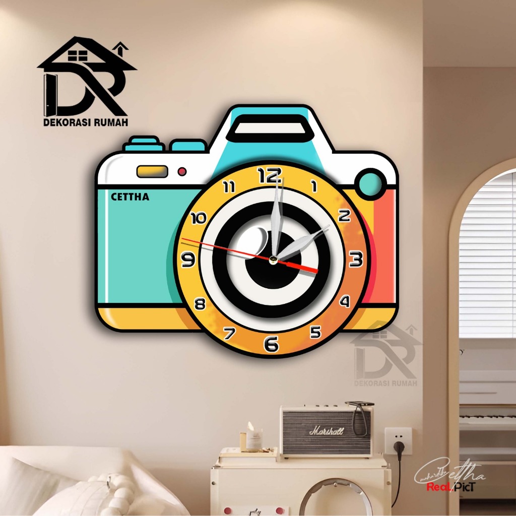 JAM DINDING / KAMAR ANAK / JAM UKIR KAYU / JAM DINDING LUCU / HIASAN DINDING RUANGAN