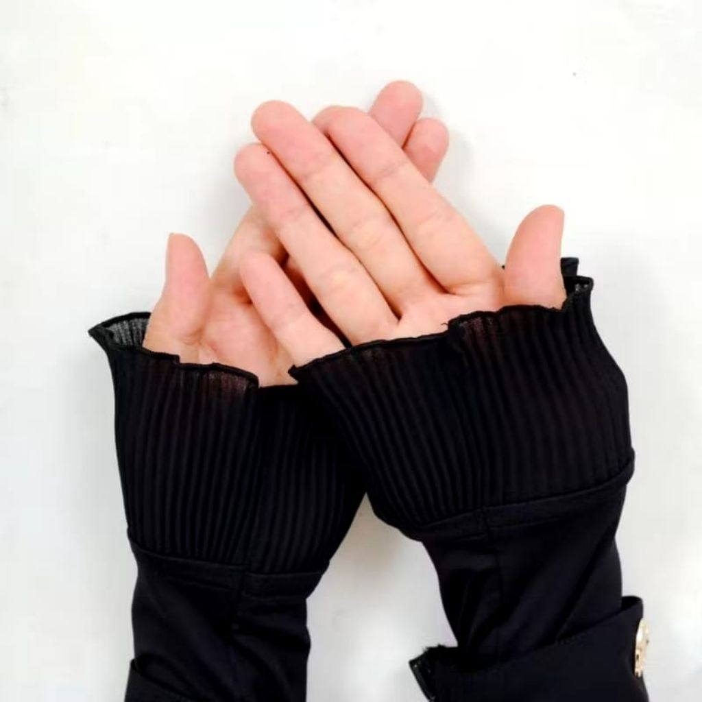manset tangan ruffles/manset tangan flisket wanita muslimah