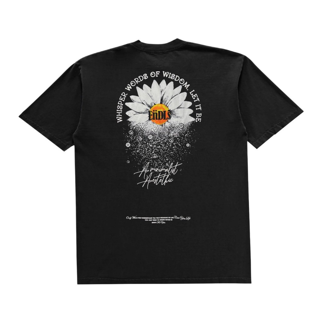 Kaos Pria Endless Motif Bunga Matahari Katun Combed 24s