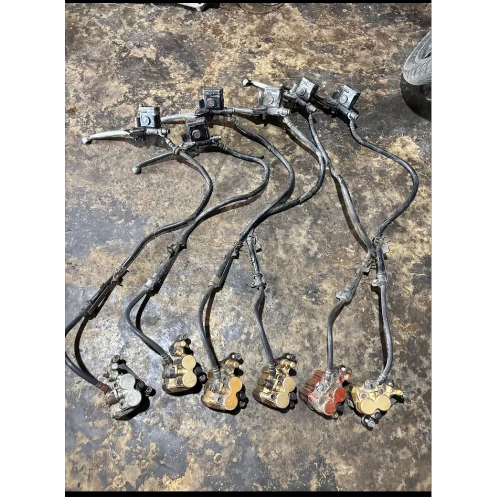 Cakram kaliper rem pala babi 1 set siap pasang motor Honda Supra x 125 kharisma Blade Supra fit New 