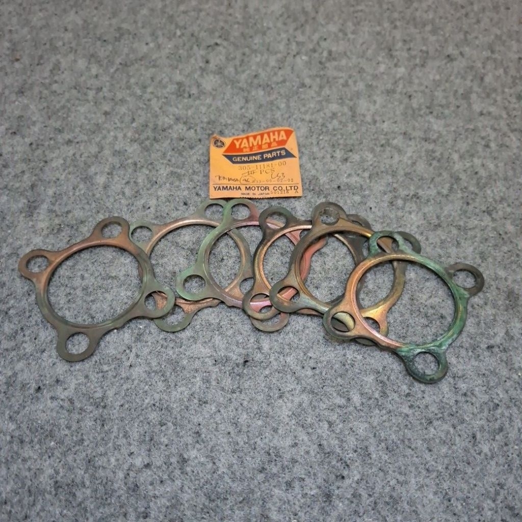 Paking Cylinder Cilinder Head Tembaga RX100 DT100 Yamaha DT100 RX100 Asli Original Nos