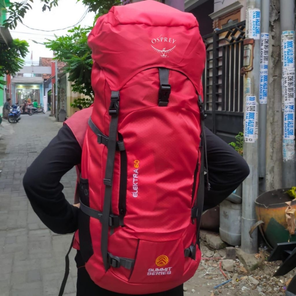 Tas Gunung Kapasitas 60 Liter Singel Frame Busa Teba Kuat